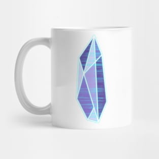 Neon Vaporwave Geometric Crystal Synthwave Style Wireframe Gem Mug